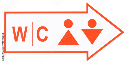 Isolated red park sign 