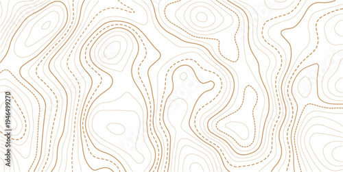 paper texture Imitation of a geographical map. Transparent PNG Topographic line map. 