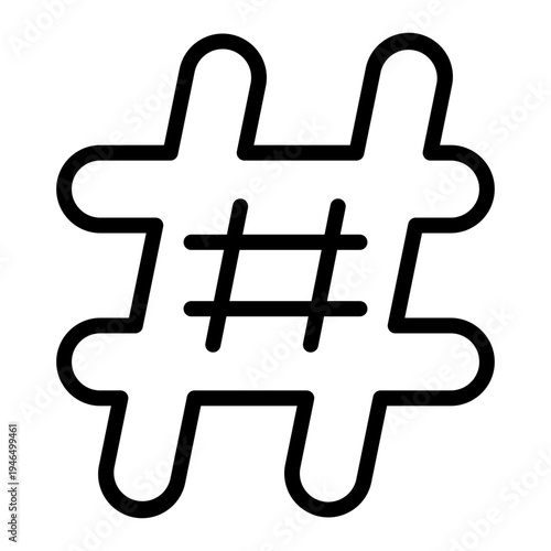 Hash Function Vector Line Icon Design