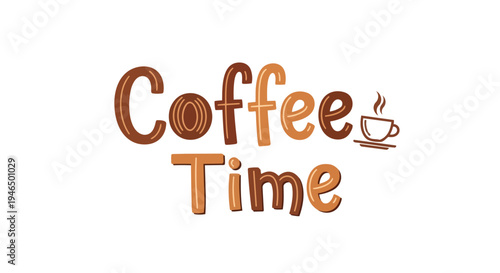 A warm and inviting graphic illustration celebrating daily coffee moments and refreshing breaks