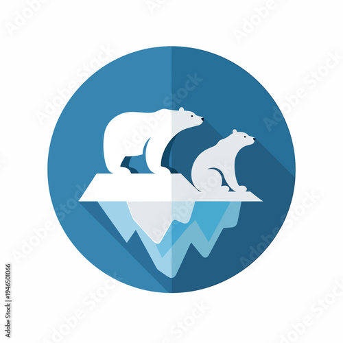 Polar Bears on Iceberg Icon