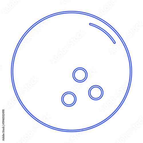 Bowling Ball Outline Icon