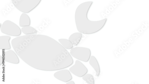 Elegant Minimalist Crab Silhouette Design on Clean White Background