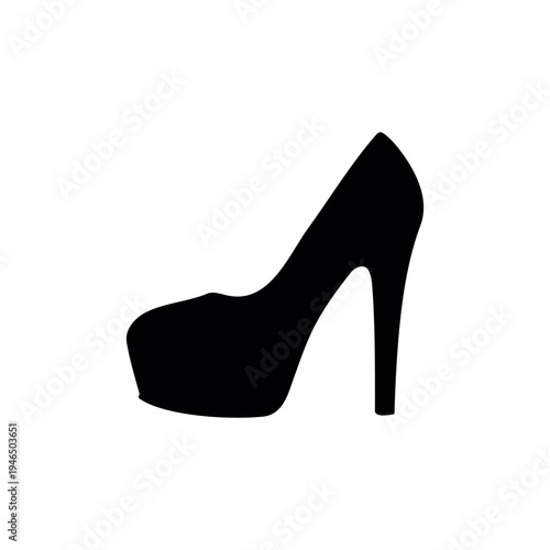 Platform pump silhouette icon vector illustration on white background.
