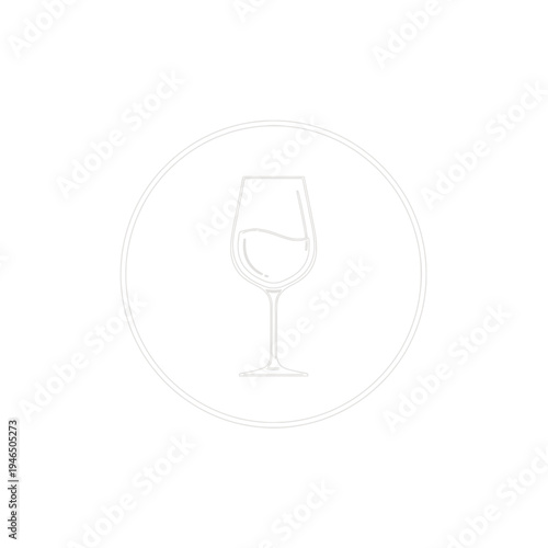 A minimalist wine glass icon design.