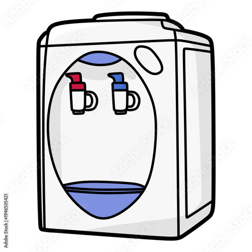 simple vector gallon drinking water dispenser on top