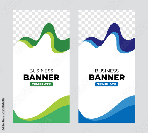 Set of Abstract Vertical Business Banner Template. Modern Design Banner, Flyer, Cover, Brochure for Professional.