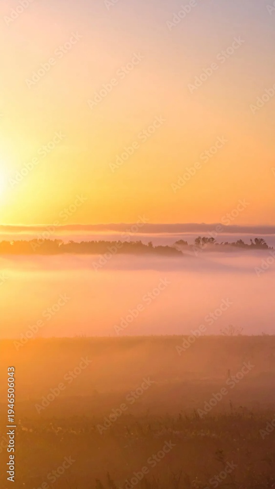 Fototapeta premium Golden Hour Serenity - A Tranquil Beach Sunset.