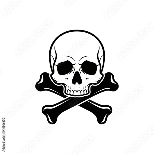 Jolly Roger pirate symbol with skull.