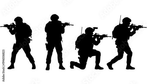 Tactical Special Forces Soldier Silhouette