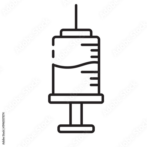 Medical Syringe Icon Outline