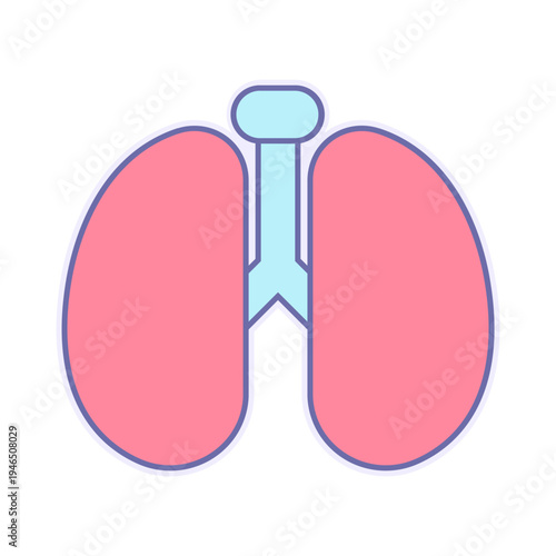 Simple Lungs Icon