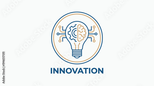 innovation icon illustration design with outline