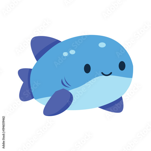 Cute Shark Ocean Animal Vector Illustration