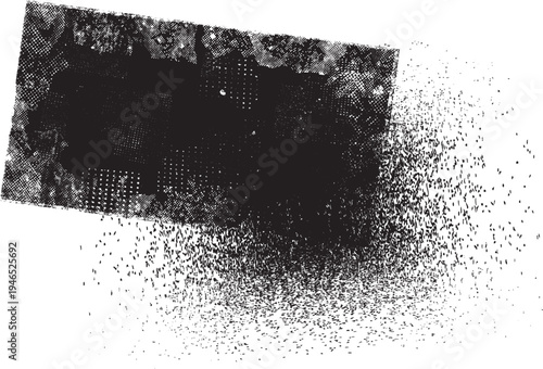 High detailed rolled ink texture . Distress Grunge background . Scratch, Grain, Noise, grange stamp .Place texture Over any Object to Create Grungy Effect .Rough edges vector.