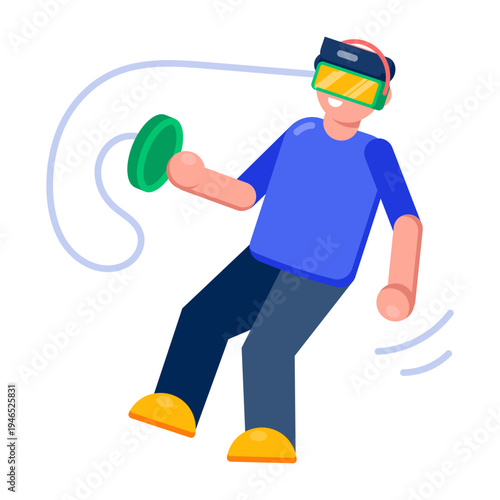 Flat icon depicting astronaut training