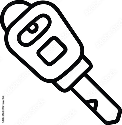 Car Key Fob Remote Control Security Line Art Icon