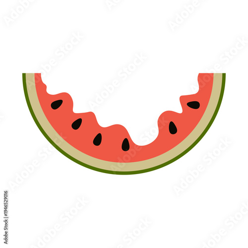 Watermelon Slices With Bites