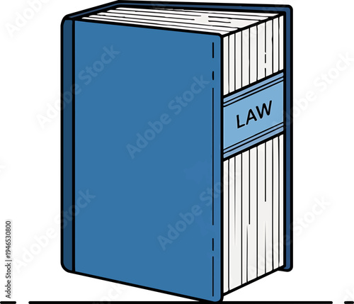 Blue Law Book Icon Isolated