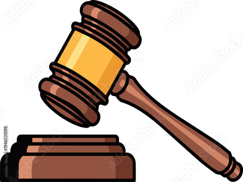 Gavel and Sound Block Illustration