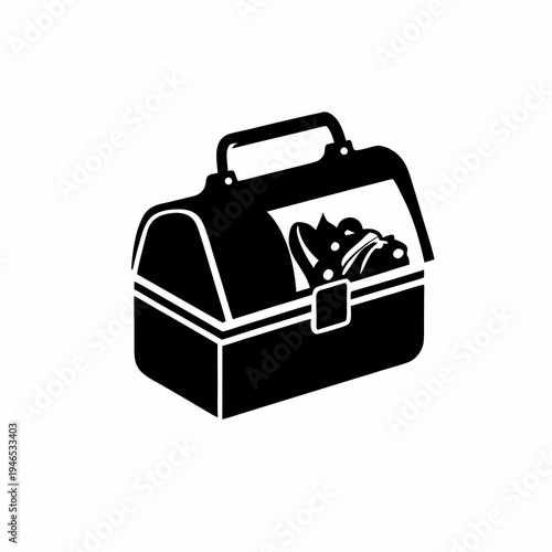 lunchbox food container icon silhouette illustration for meal school lunch and kitchen design