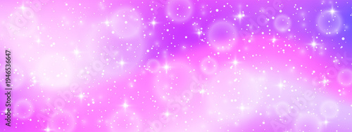 Sparkling pink and purple background with a whimsical bokeh, glare star effect