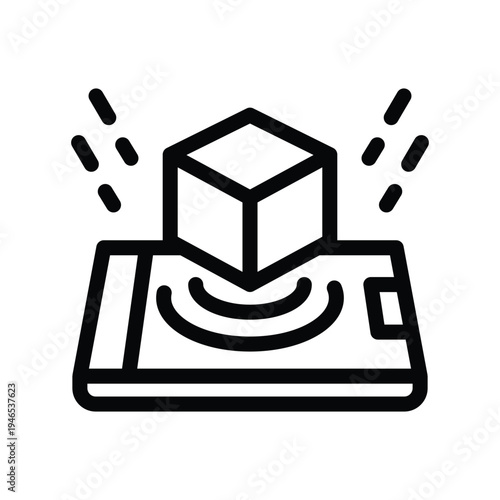  augmented reality line icon illustration vector graphic.eps