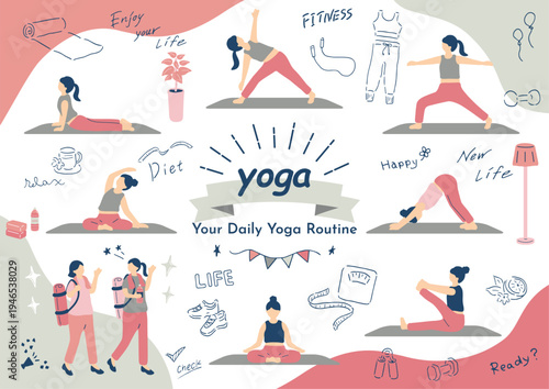 ヨガトレーニングの風景