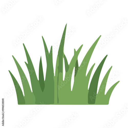 Simple Green Grass Clump Icon