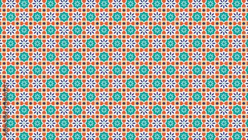 islamic pattern color full tile ethnic design wallpanel-2