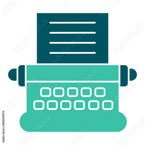 Vintage Typewriter Machine Icon