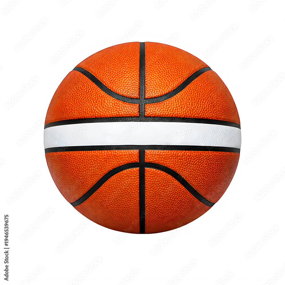 Fototapeta premium Classic basketball with red, white, and orange color scheme