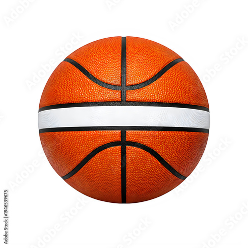 Classic basketball with red, white, and orange color scheme