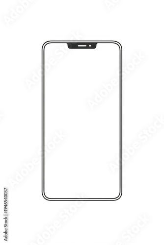 Minimalist smartphone with notch display and front camera cutout