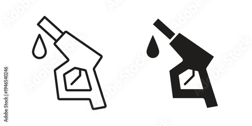 Fuel icon in black stroke eps vector graphic