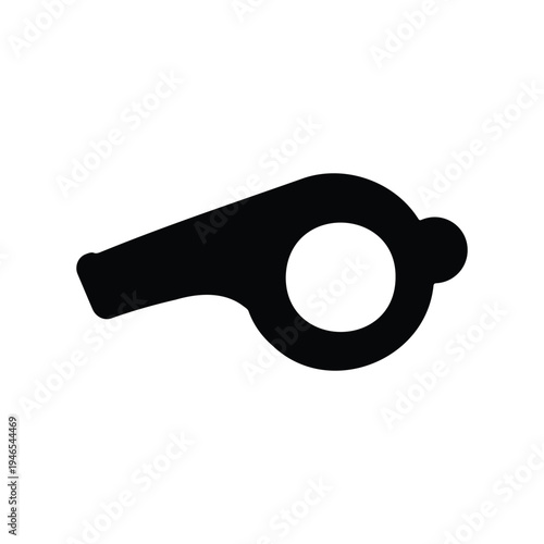 Whistle silhouette icon vector flat design.
