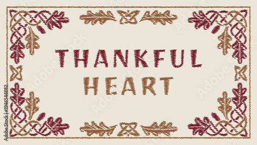 Thankful Heart Ornate Card Illustration