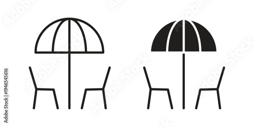 Terrace icon vector isolated on white background. Simple icon set.