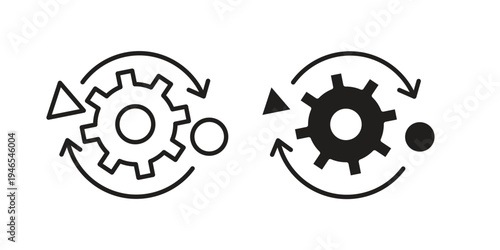 Transform icon vector isolated on white background. Simple icon set.