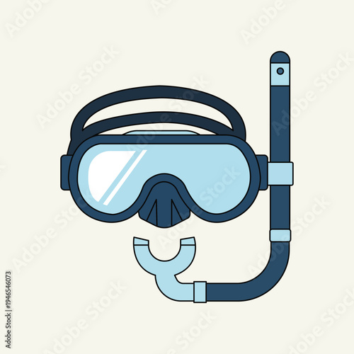 Dive Gear: Diving equipment, including a mask, snorkel, ready for an underwater adventure, represents exploration and the thrill of discovery. 