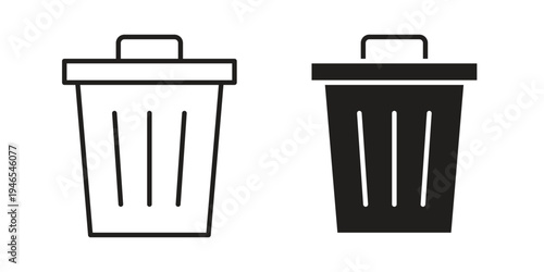 Trash icon vector isolated on white background. Simple icon set.