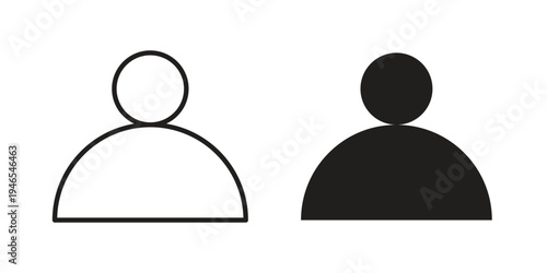 User icon vector isolated on white background. Simple icon set.