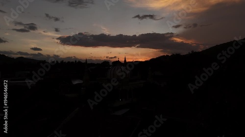 time lapse sunset over city