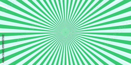 Twisted light blue and green Vector Background on white, psychedelic spiral with radial rays, twirl, twisted comic effect, Hypnotic spiral. Eps 10