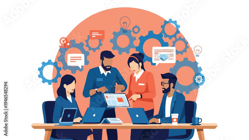 Un ilustrador vectorial de un chico de reparto delivering packages en España, con un estilo moderno y minimalista, listo para usar en proyectos de marketing y publicidad.