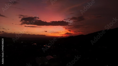 time lapse sunset over the mountains