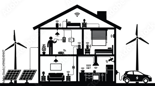 Sustainable Smart Home with Renewable Energy and Home Automation