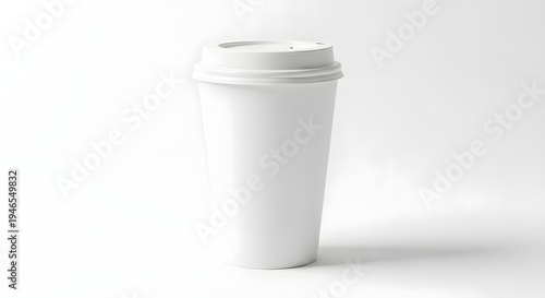 Wallpaper Mural White Coffee Cup Mockup - Isolated on White Background Torontodigital.ca
