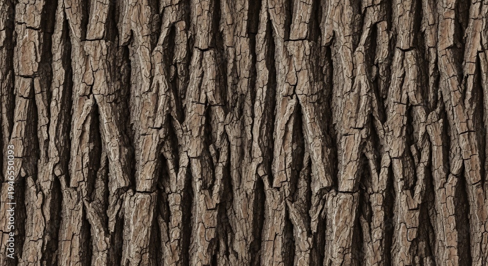 Obraz premium Detailed Close-up Texture of Rough Tree Bark Pattern.
