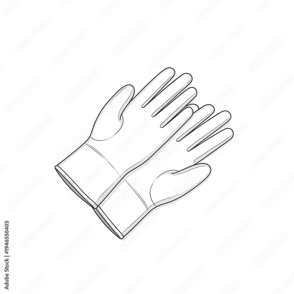 Obraz premium A pair of white protective gloves.